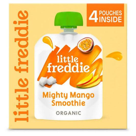 Little Freddie Organic Mighty Mango Smoothie 4 x 90g baby meals Sainsburys   