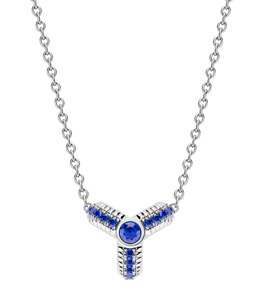 White Gold and Sapphire Colours of Love Trio Necklace