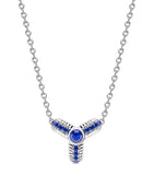 White Gold and Sapphire Colours of Love Trio Necklace GOODS Harrods   