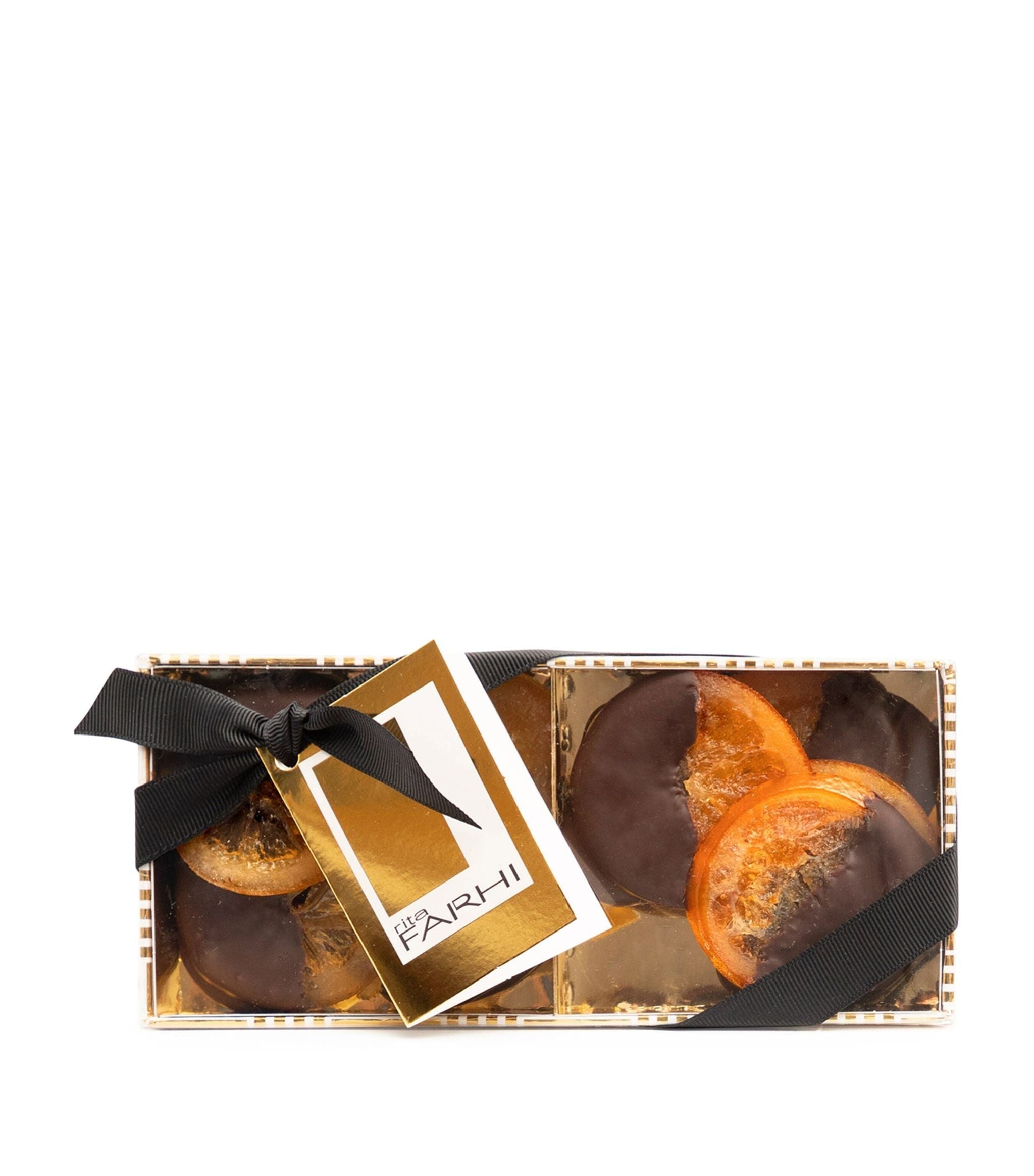 Candied Orange and Lemon Slices Dipped in Dark Chocolate (188g) GOODS Harrods   