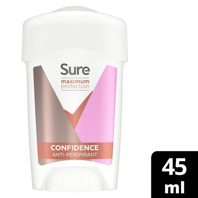 Sure Women Maximum Protection Cream Anti-Perspirant Cream Stick Deodorant, Confidence 45ml Women's Sainsburys   