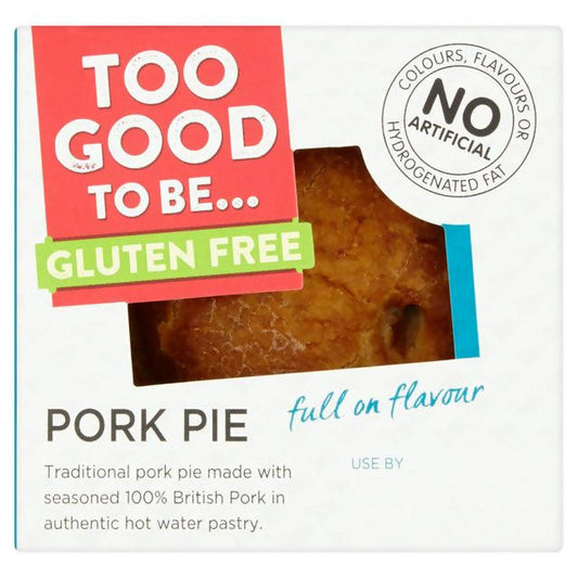 Too Good To Be Gluten Free Pork Pie 130g gluten free Sainsburys   