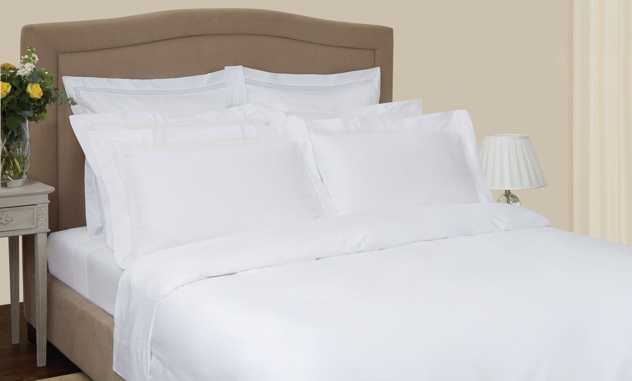 Doppio Ajour Square Pillowcase (65cm x 65cm) GOODS Harrods   