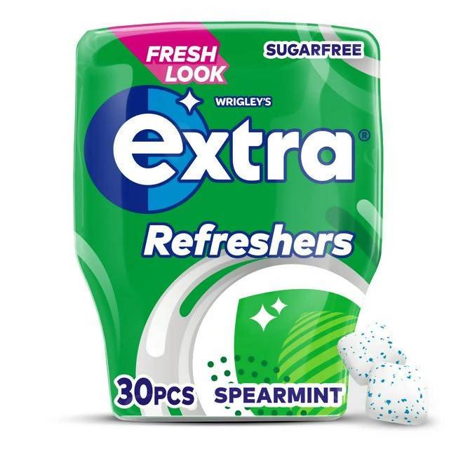 Extra Refreshers Spearmint Sugar Free Chewing Gum Bottle 30pcs