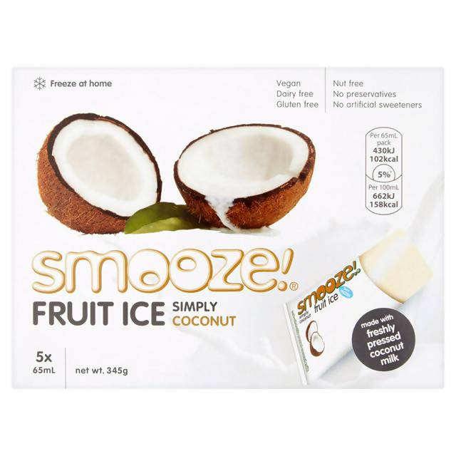 Smooze! Fruit Ice Pops Simply Coconut 5x65ml