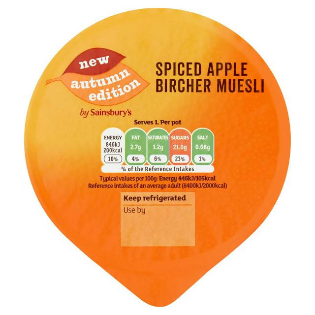 Sainsbury's Spiced Apple Bircher Muesli 190g