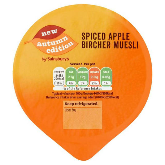 Sainsbury's Spiced Apple Bircher Muesli 190g FOOD CUPBOARD Sainsburys   