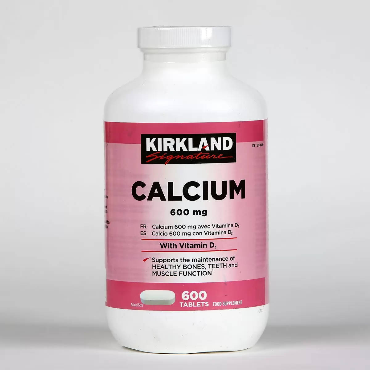 Kirkland Signature Calcium & Vitamin D3, 600ct - McGrocer