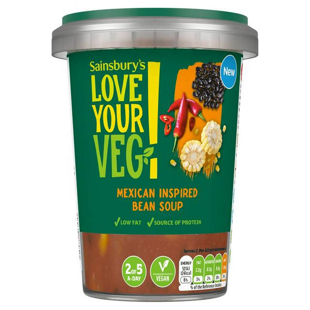 Love Your Veg! Mexican Inspired Bean Soup 600g Cup and instant soup Sainsburys   