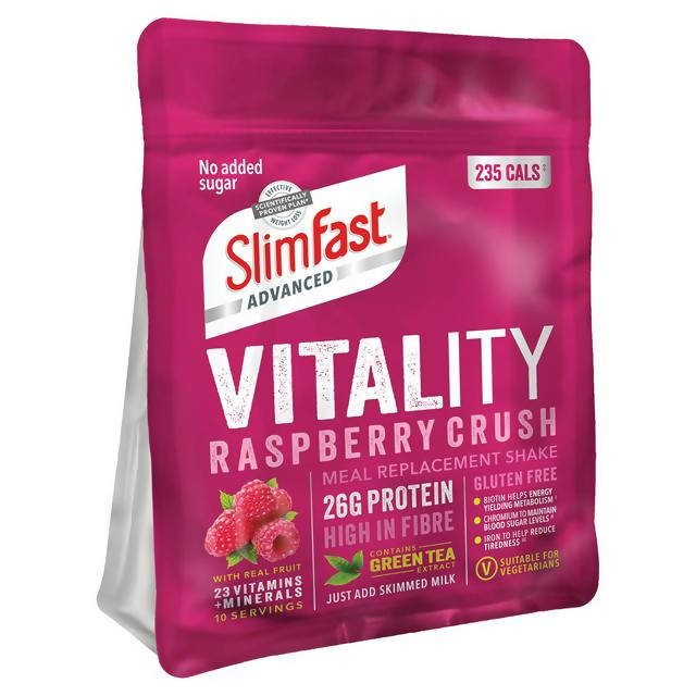 SlimFast Advanced Vitality Raspberry Crush Meal Replacement Shake 400g GOODS Sainsburys   