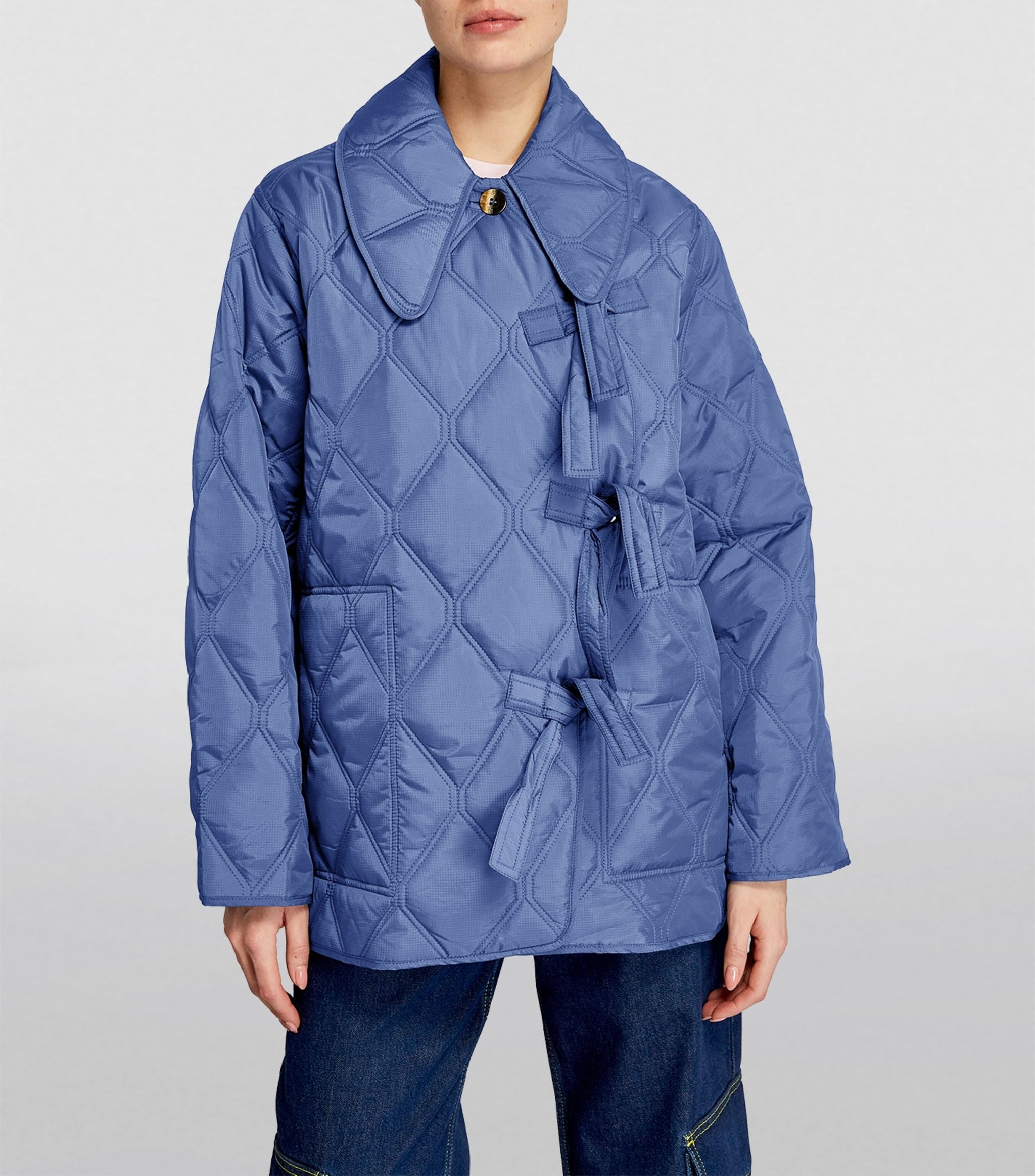 Quilted Asymmetric Jacket GOODS Harrods   