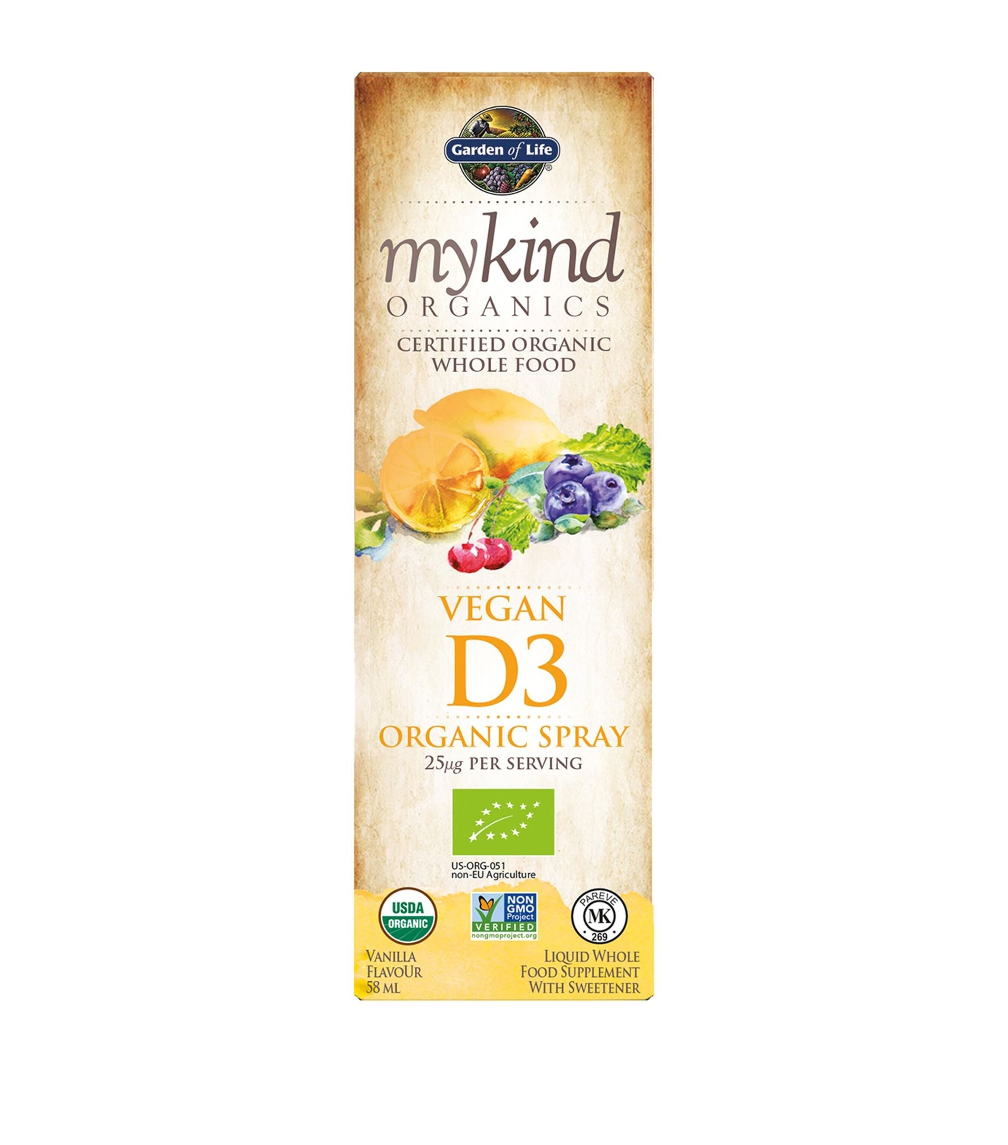 My Kind Organics Vegan D3 Spray (58ml) GOODS Harrods   