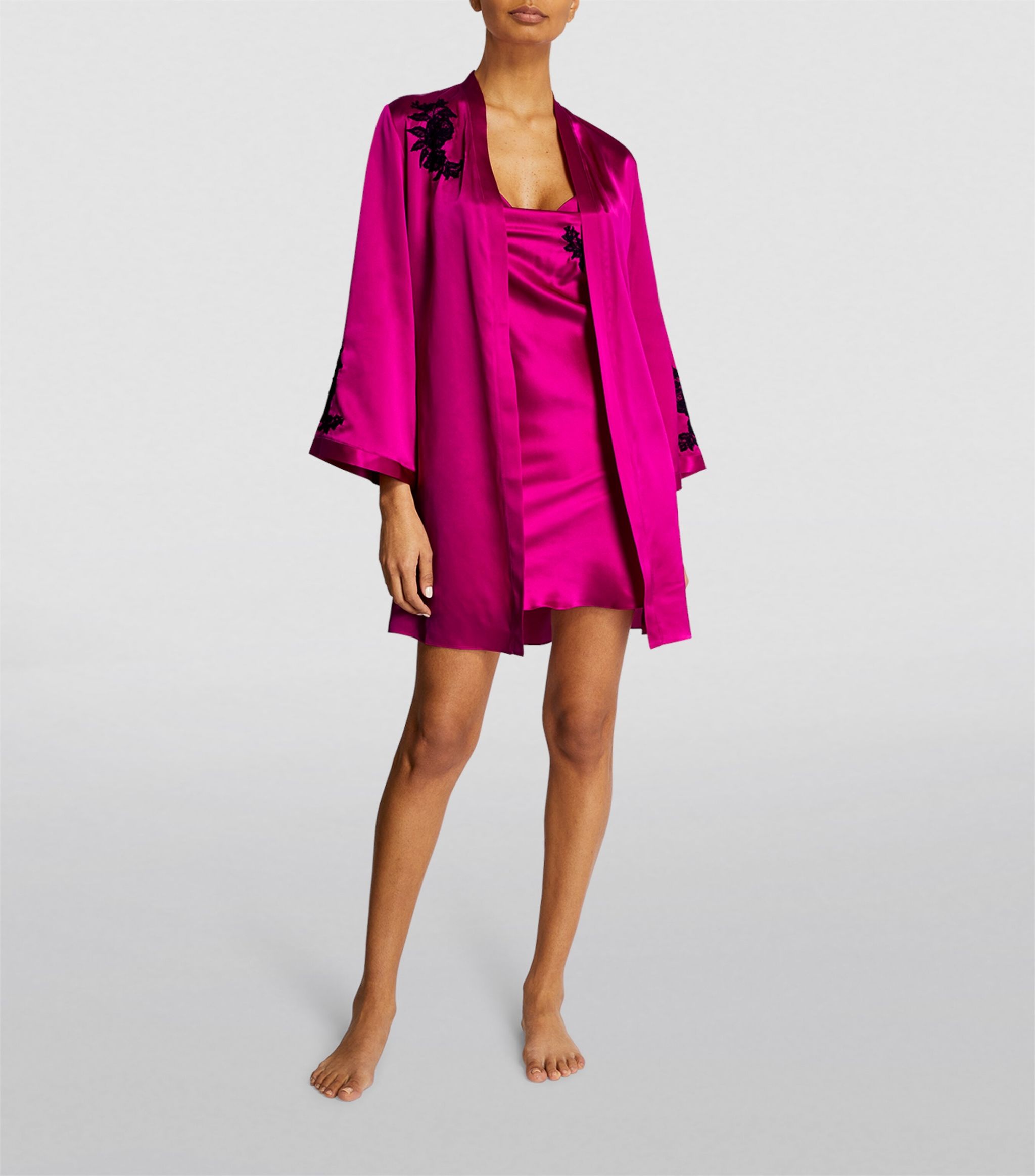 Silk Juliette Short Robe GOODS Harrods   