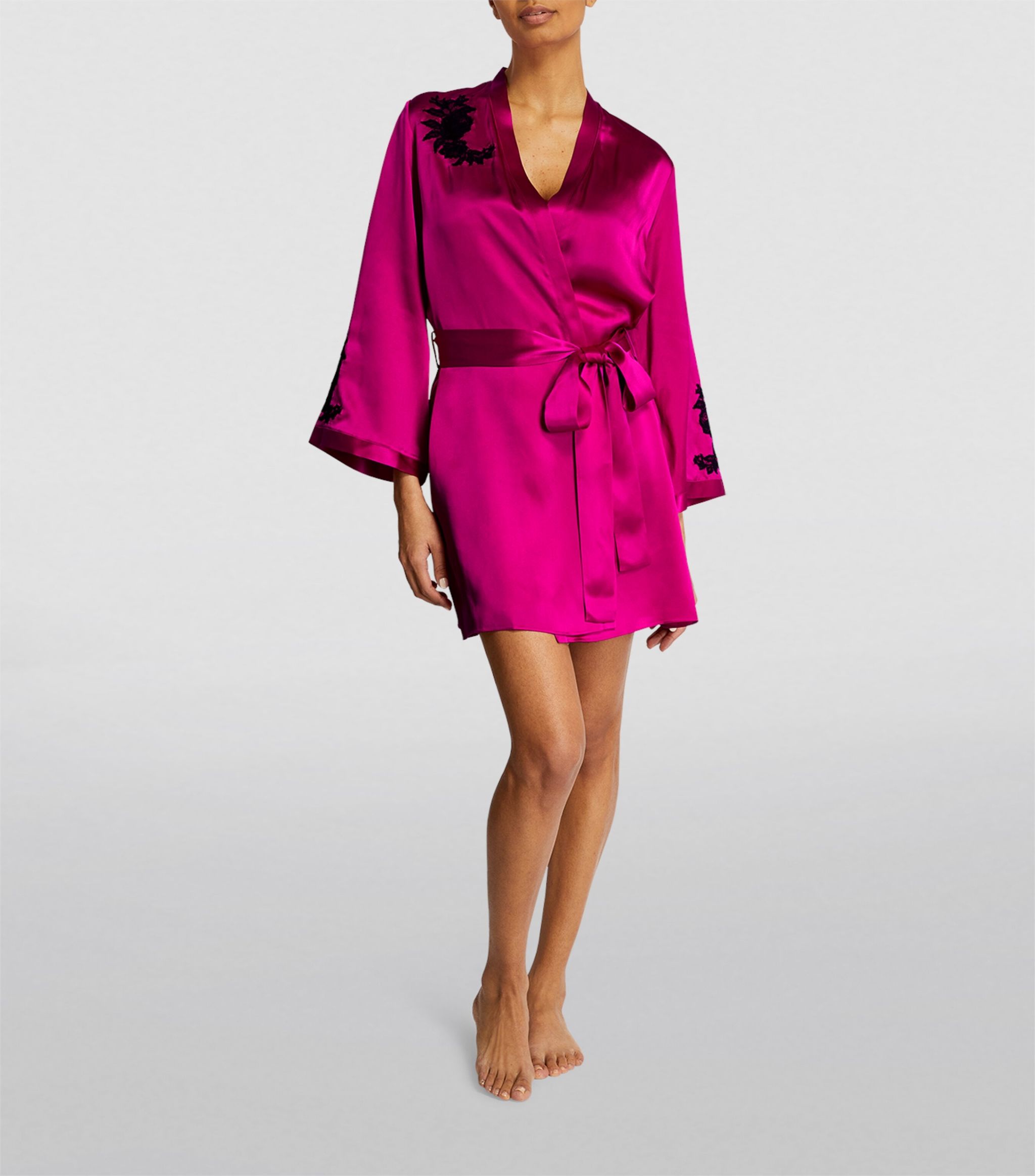 Silk Juliette Short Robe GOODS Harrods   