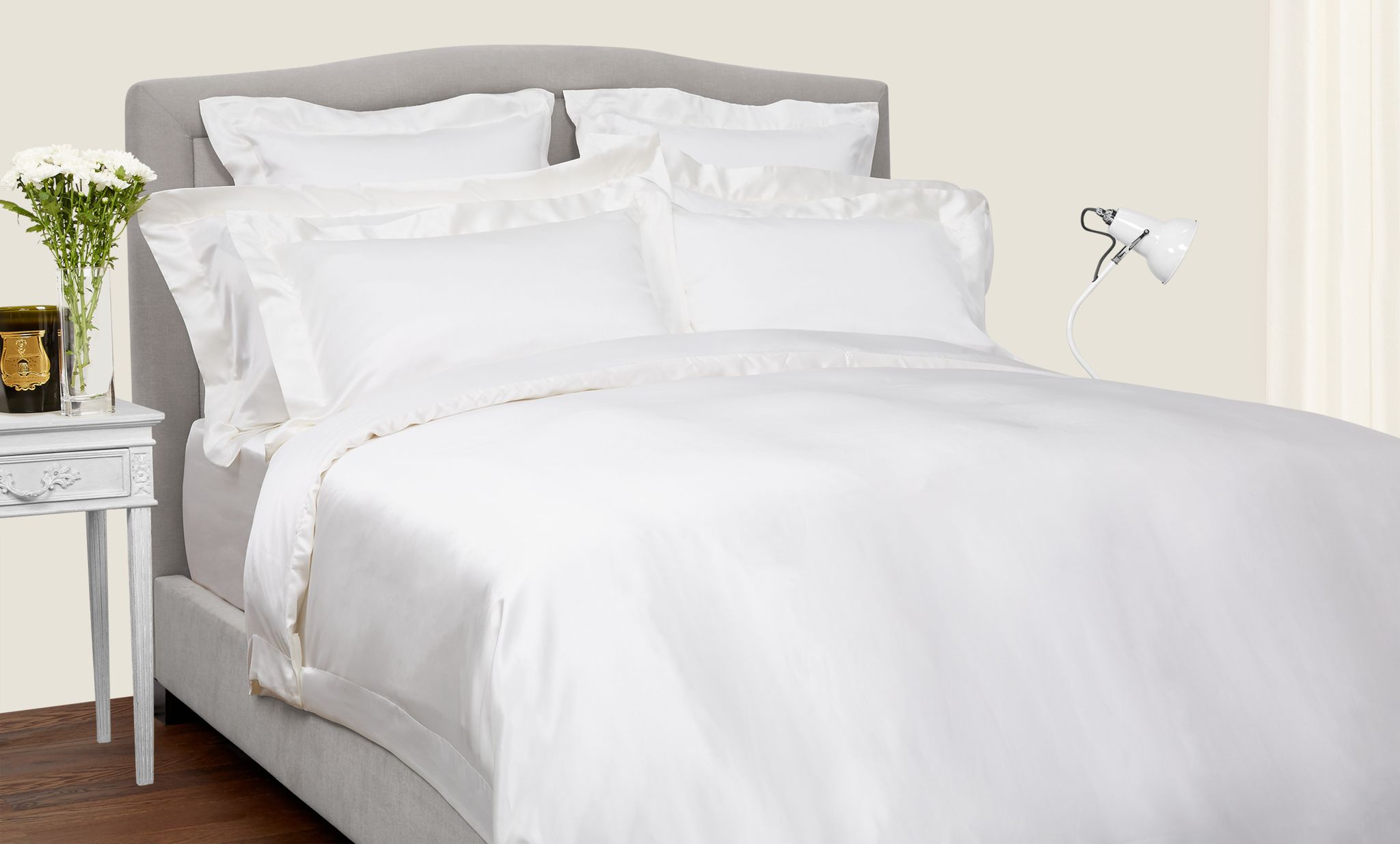 Silk Super King Fitted Sheet (180cm x 200cm) GOODS Harrods   