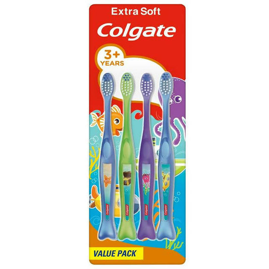 Colgate Kids 3+ Years Ocean Explorer Toothbrush x4 Age 3-5 Sainsburys   