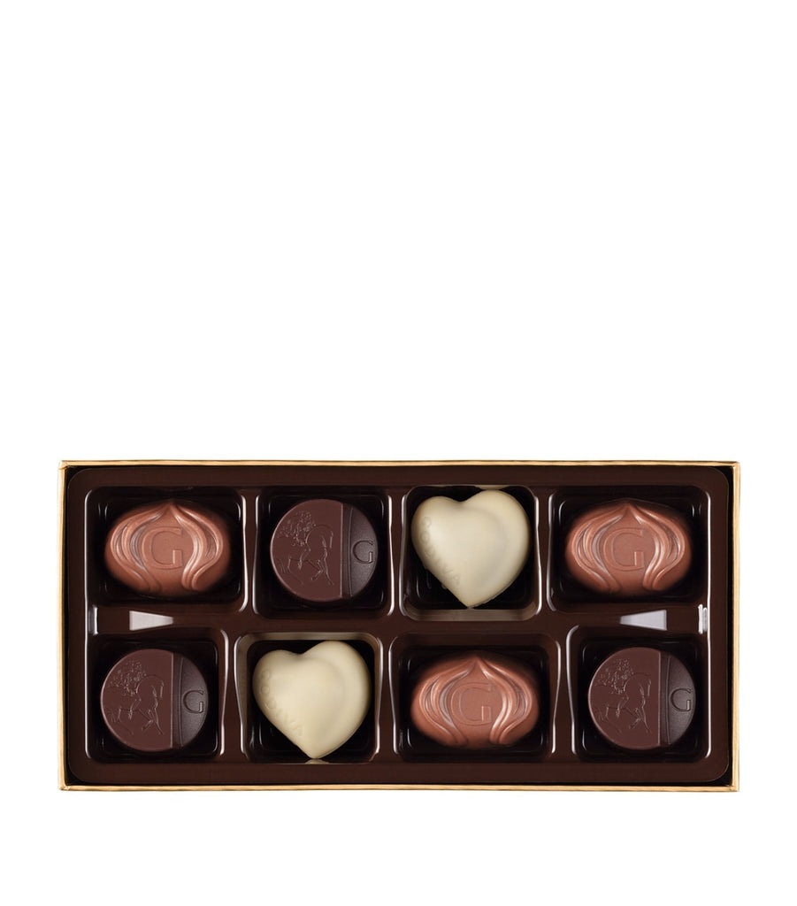 Milk, White and Dark Chocolate 8-Piece Gold Selection Box (90g)