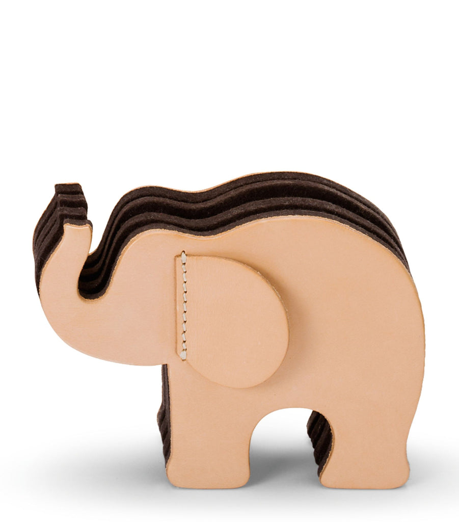 Small Leather Elephant Pen Holder