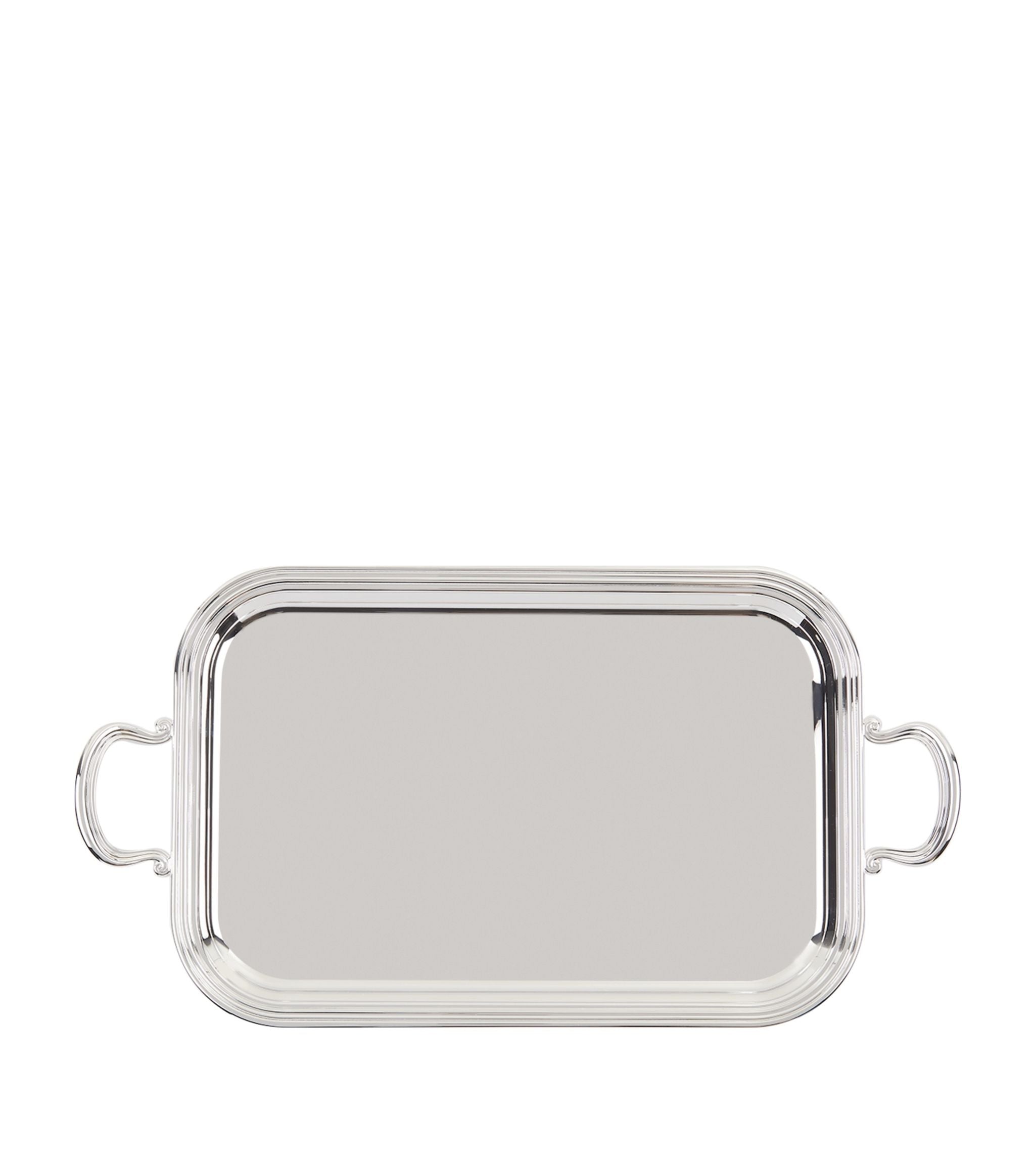 Silver Plated English Tray With Handles (39cm X 26cm) GOODS Harrods   