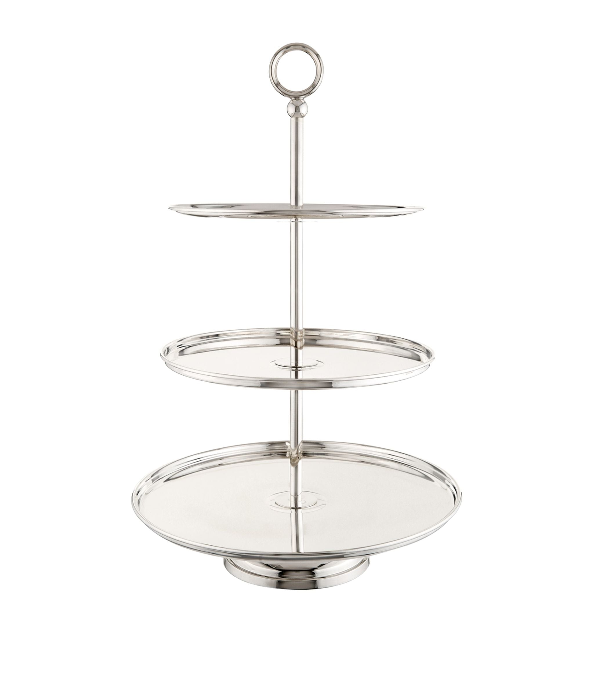 Silver-Plated Georgian 3-Tier Cake Stand GOODS Harrods   