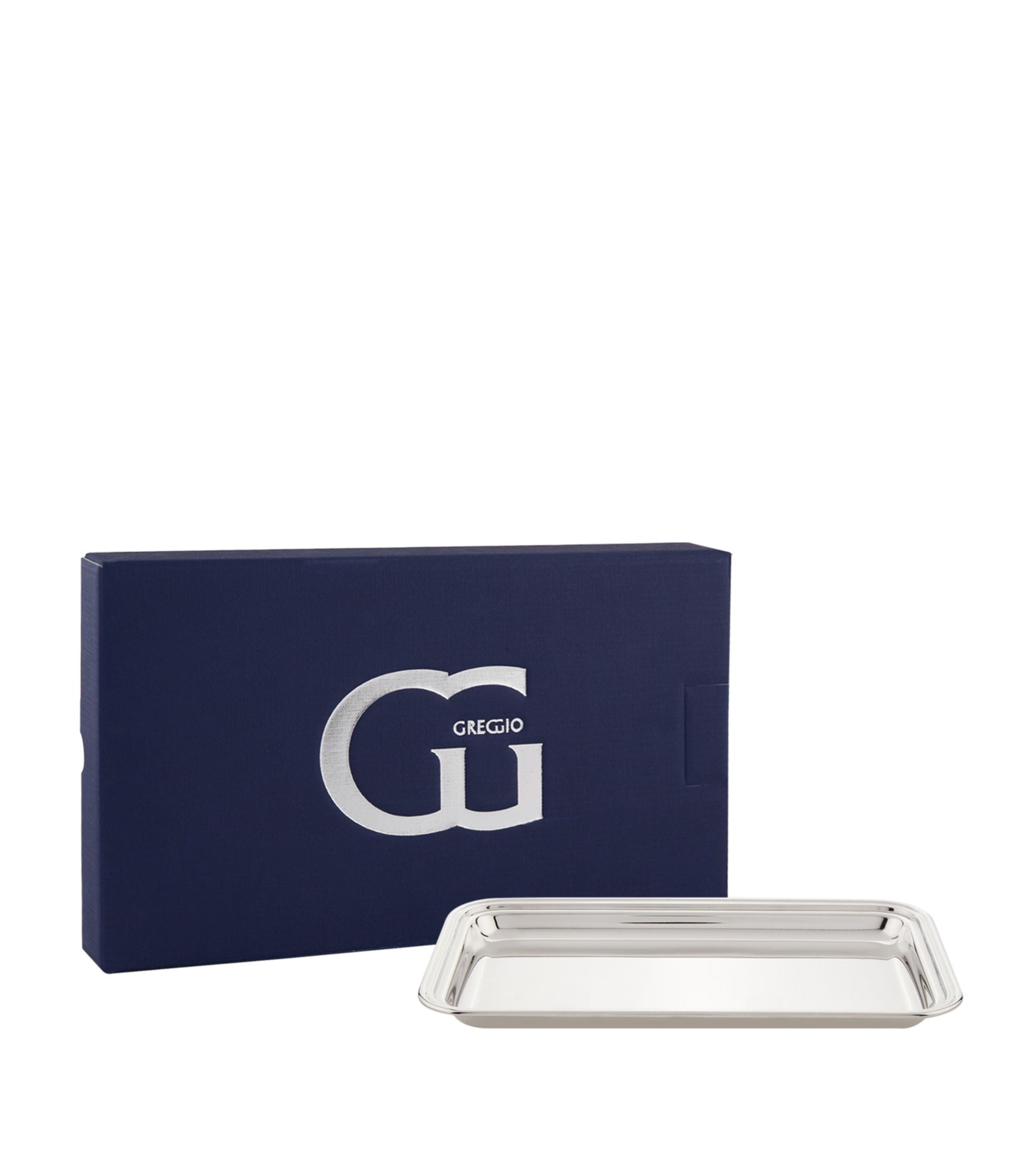 Silver Plated Georgian Rectangular Tray (24cm x 15cm) GOODS Harrods   