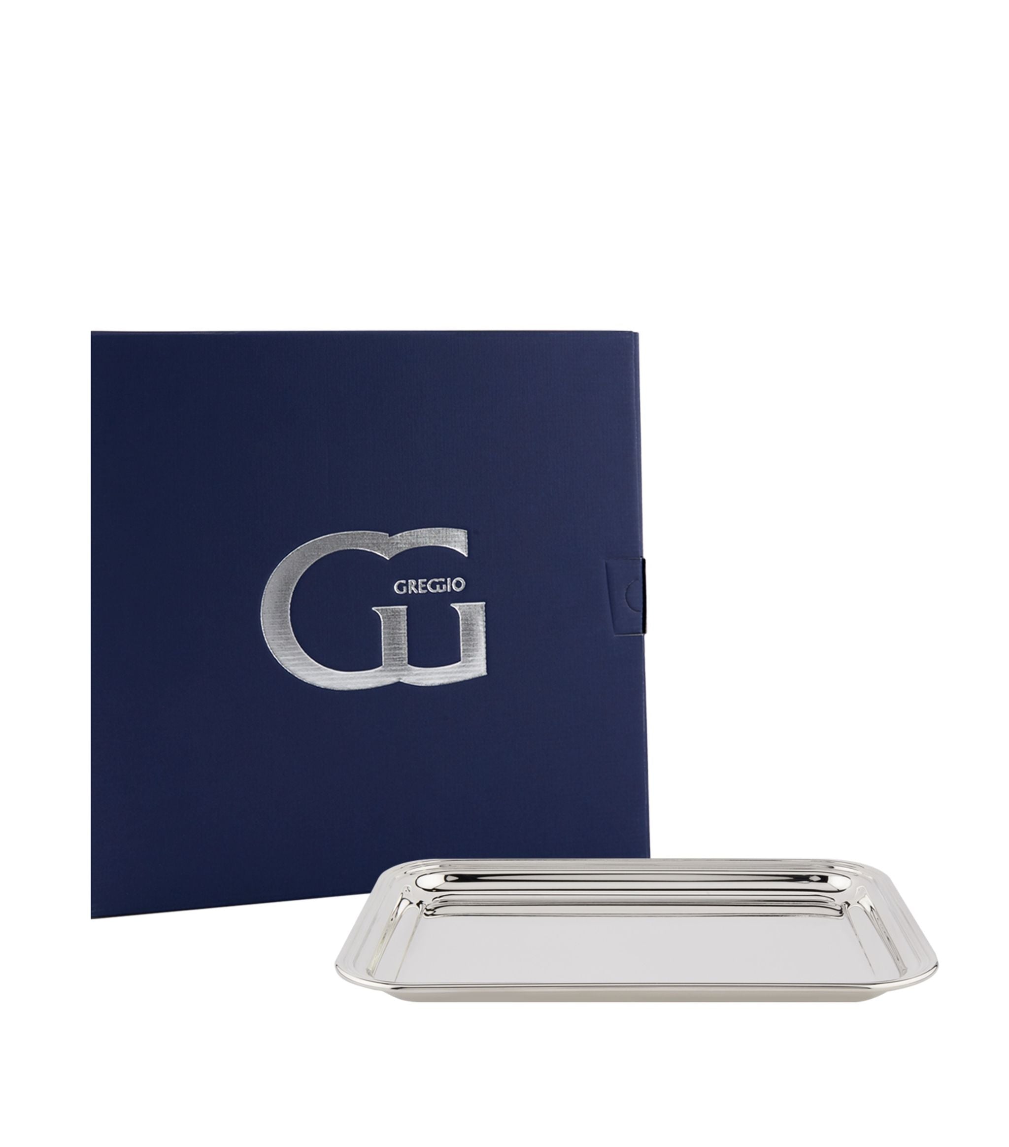 Silver-Plated Georgian Rectangular Tray (34cm x 26cm) GOODS Harrods   