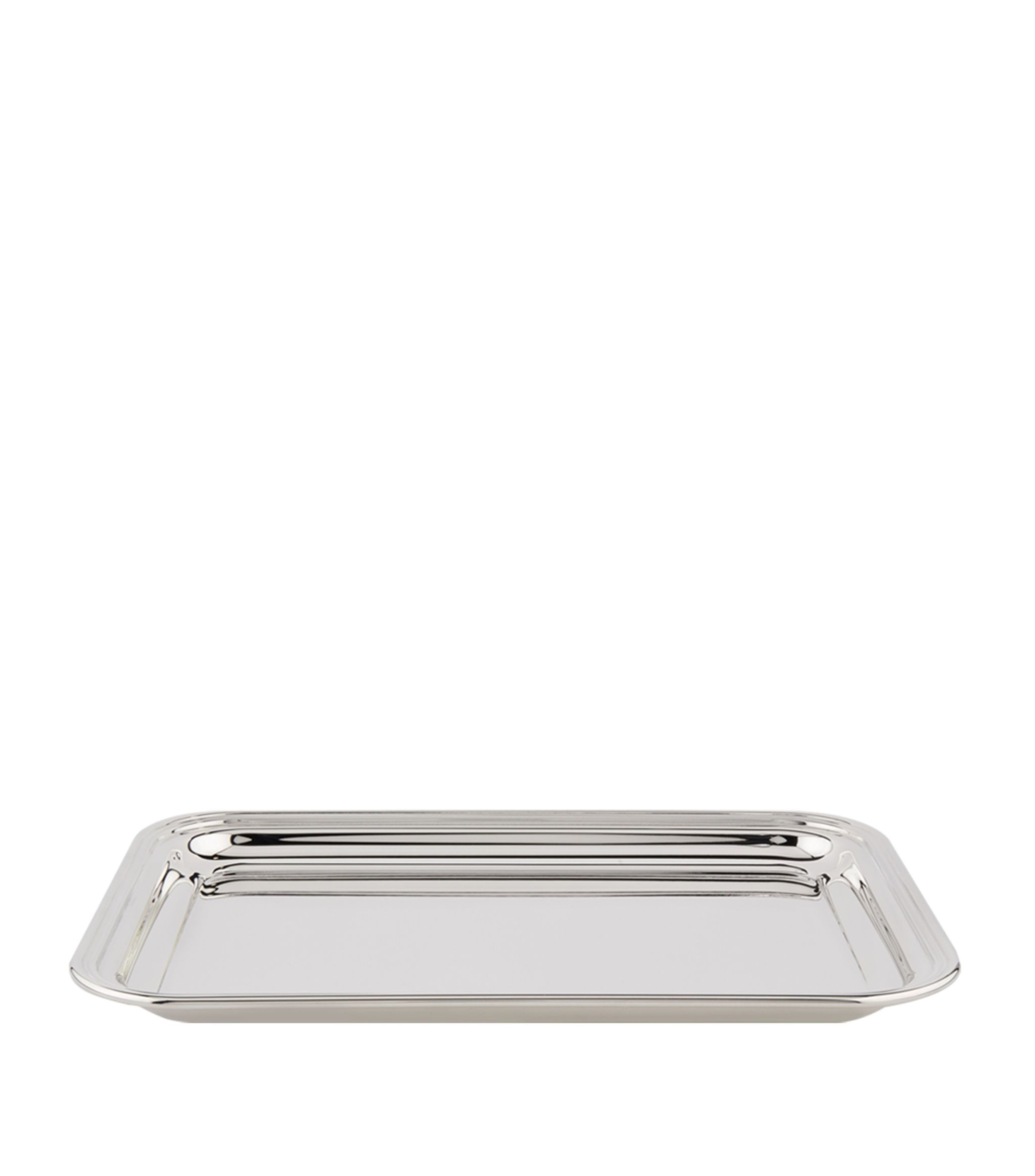 Silver-Plated Georgian Rectangular Tray (34cm x 26cm) GOODS Harrods   