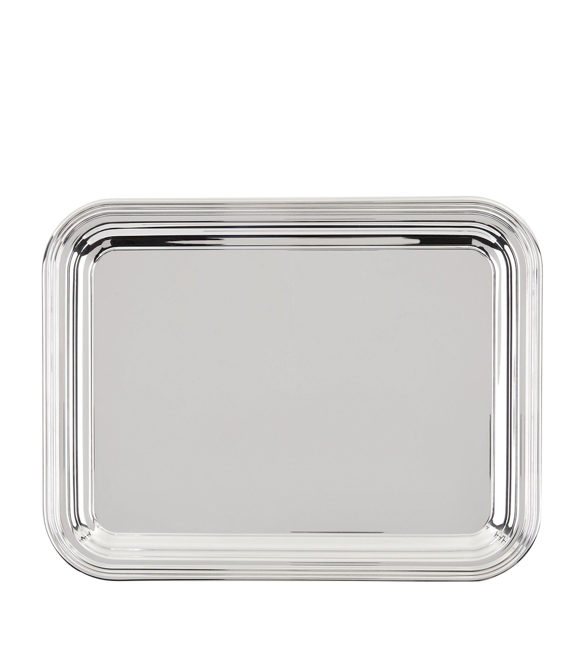 Silver-Plated Georgian Rectangular Tray (34cm x 26cm) GOODS Harrods   