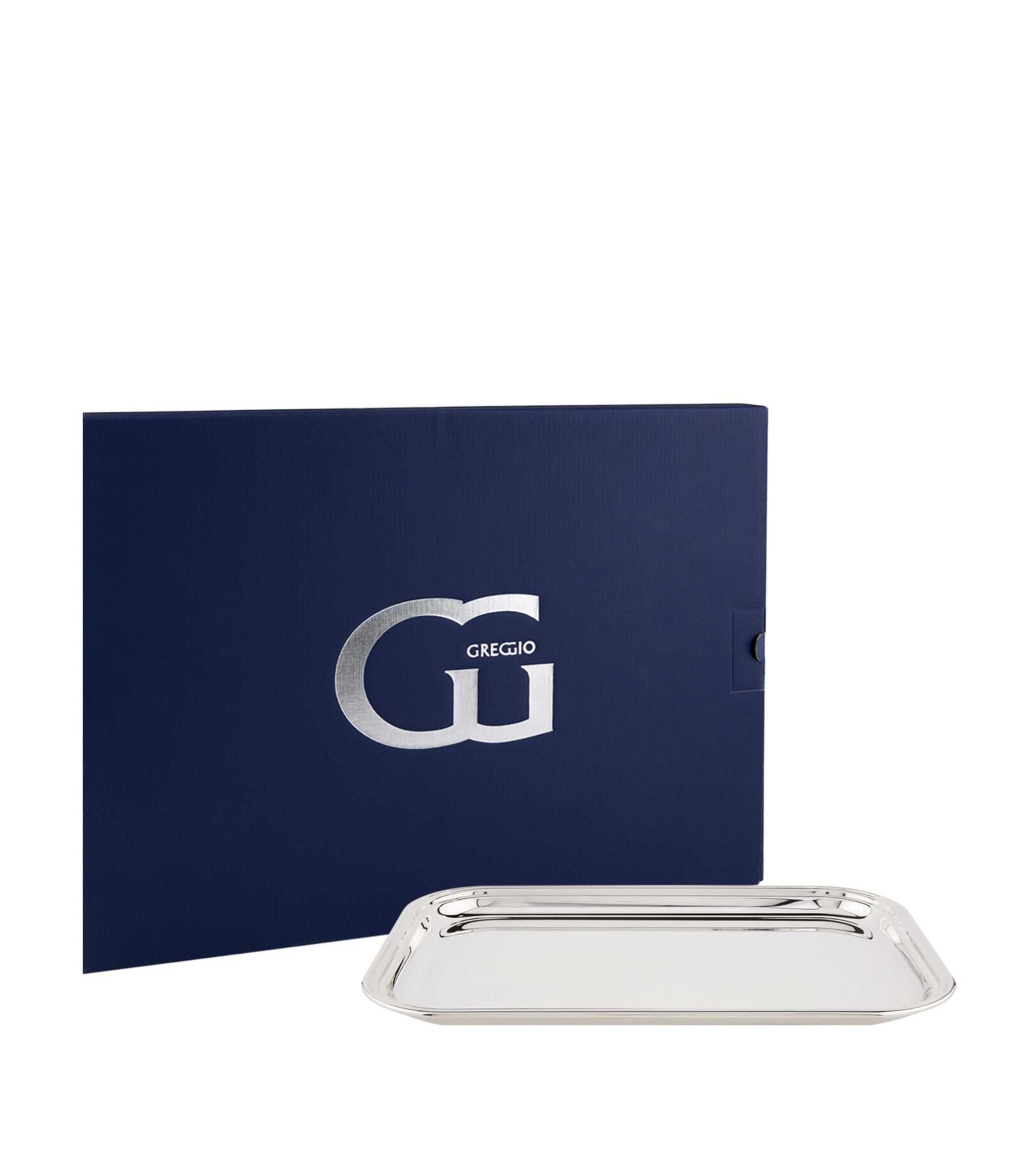 Silver Plated Georgian Rectangular Tray (39cm x H26cm) GOODS Harrods   