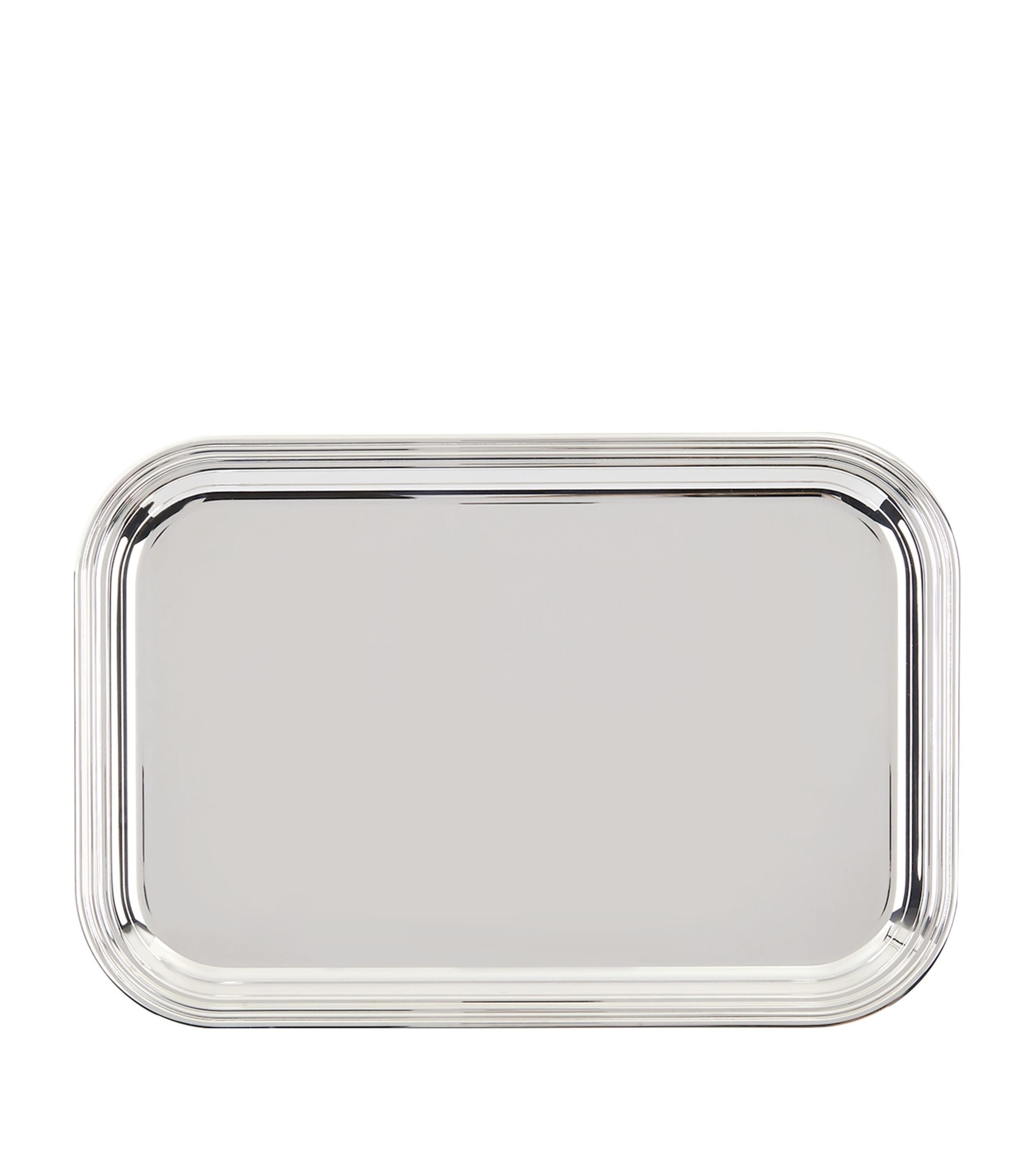 Silver Plated Georgian Rectangular Tray (39cm x H26cm) GOODS Harrods   