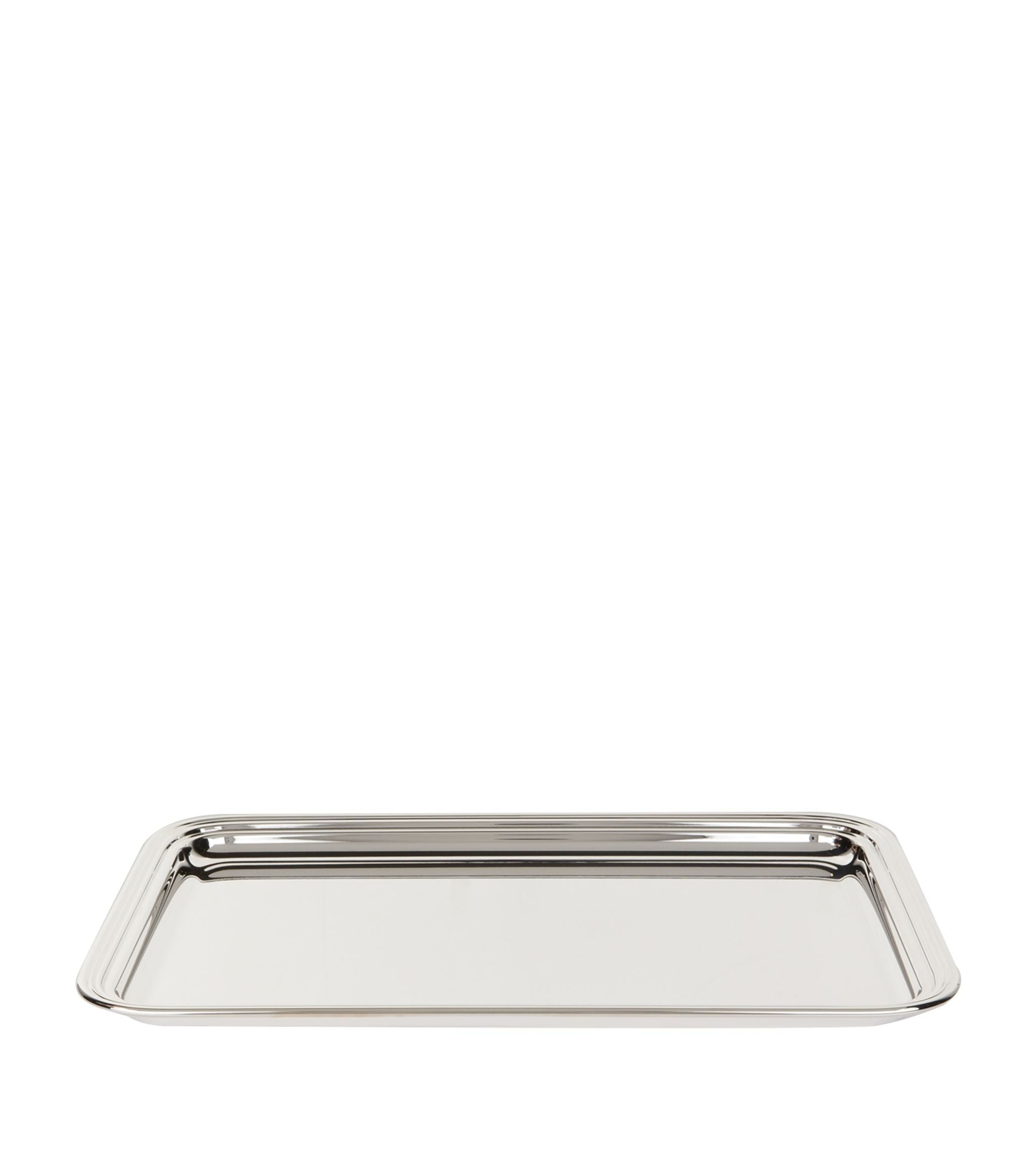 Silver Plated Georgian Rectangular Tray with Handles (41cm x 30cm) GOODS Harrods   