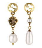 Faux Pearl Interlocking G Earrings GOODS Harrods   