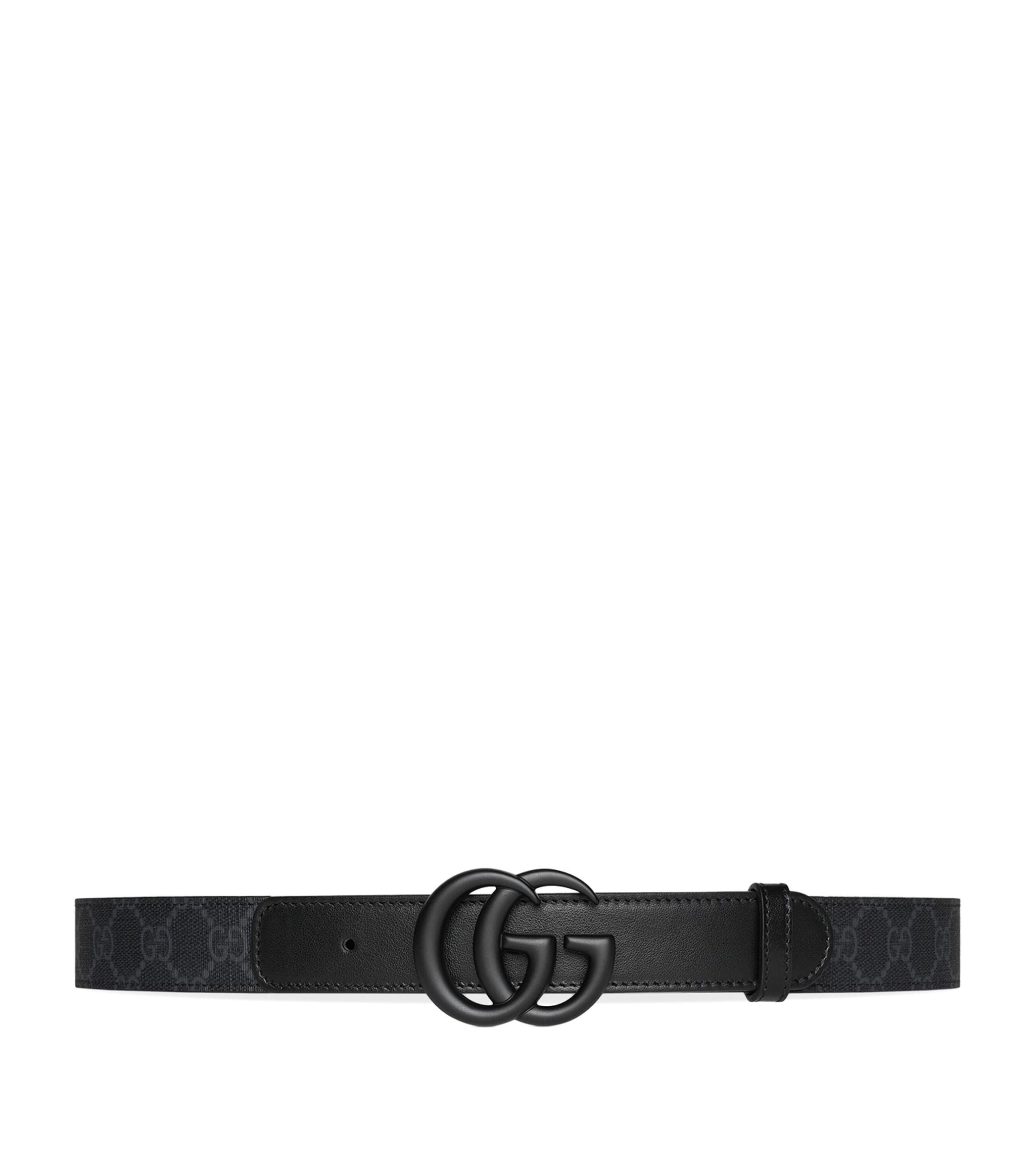 GG Supreme and Leather Double G Belt GOODS Harrods   