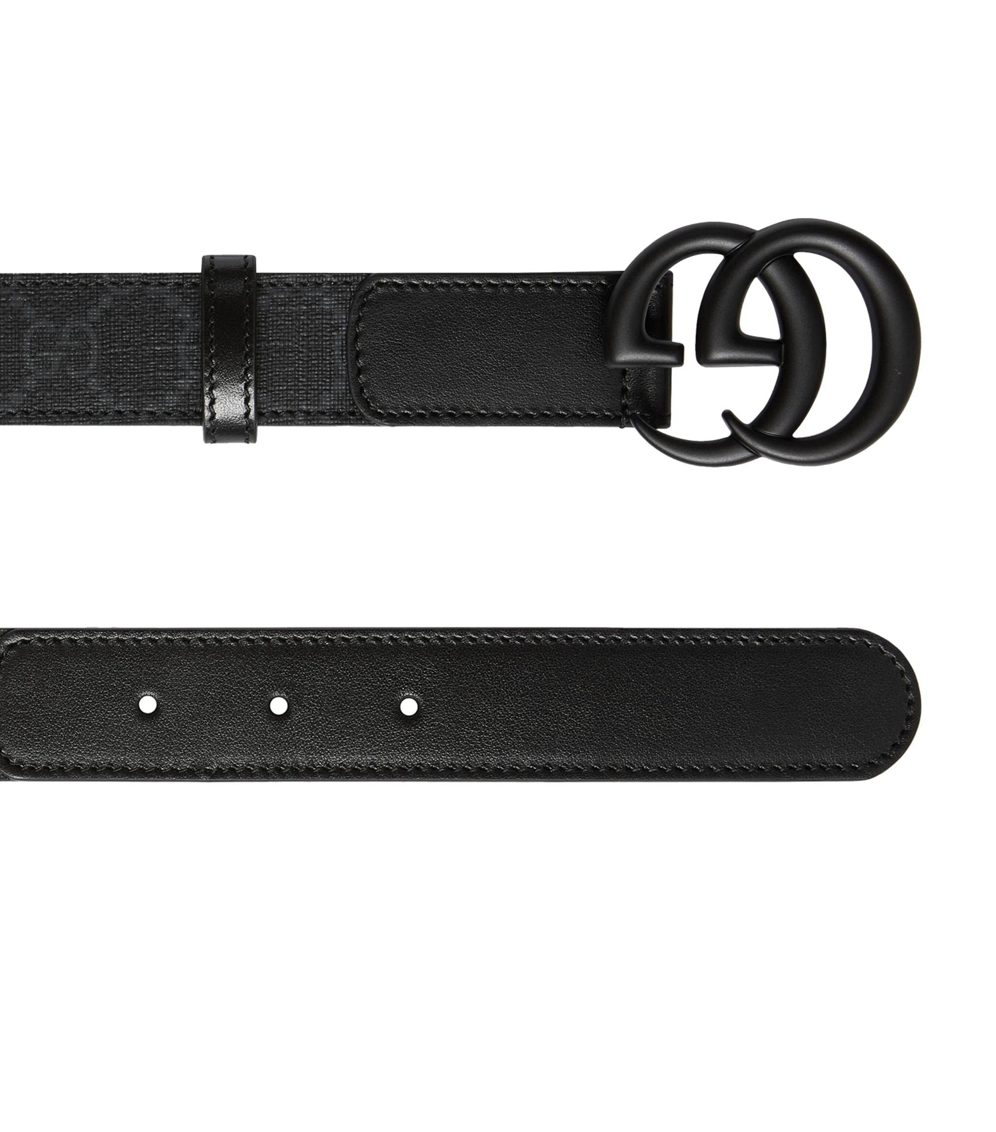 GG Supreme and Leather Double G Belt GOODS Harrods   