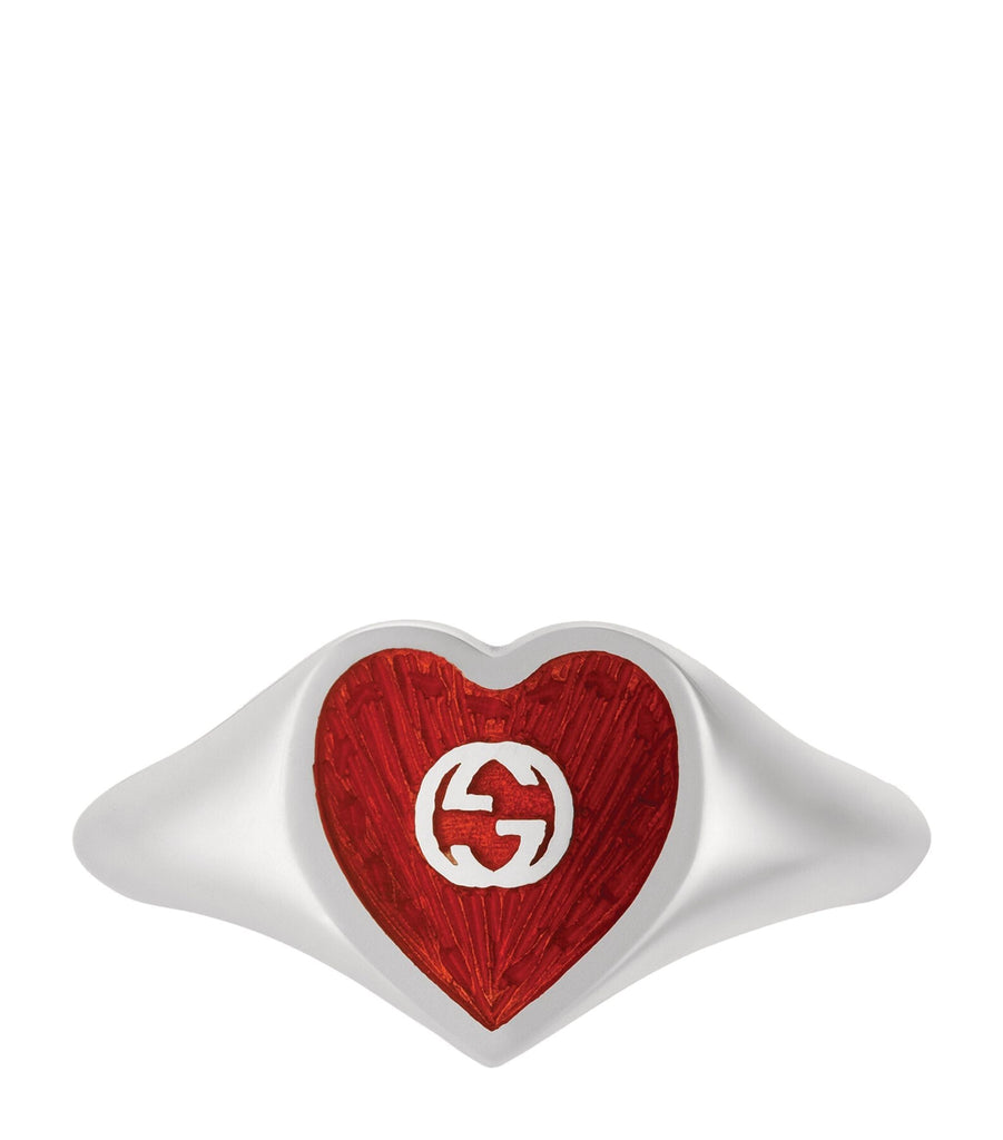 Interlocking G and Heart Ring