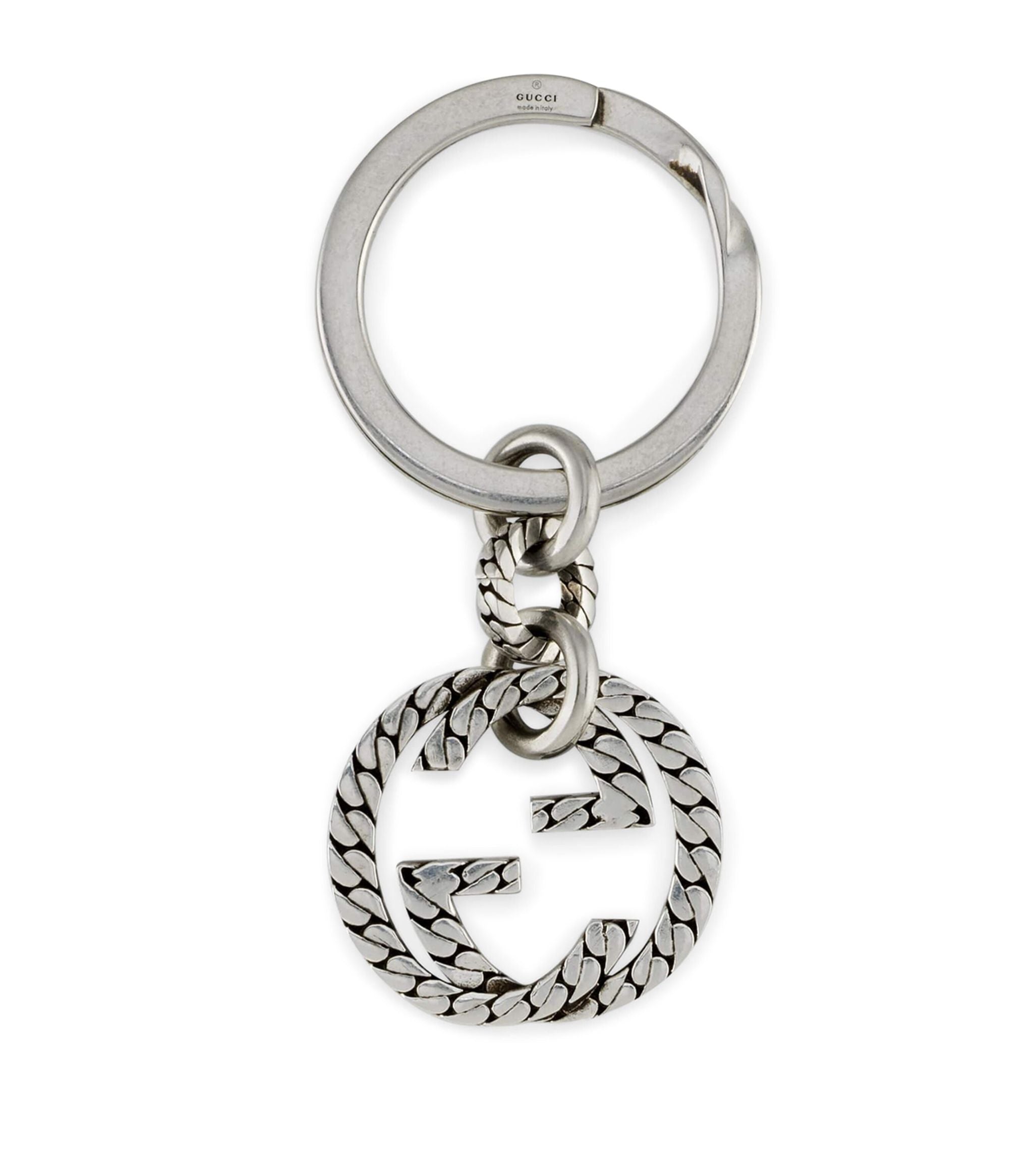 Interlocking G Keyring GOODS Harrods   