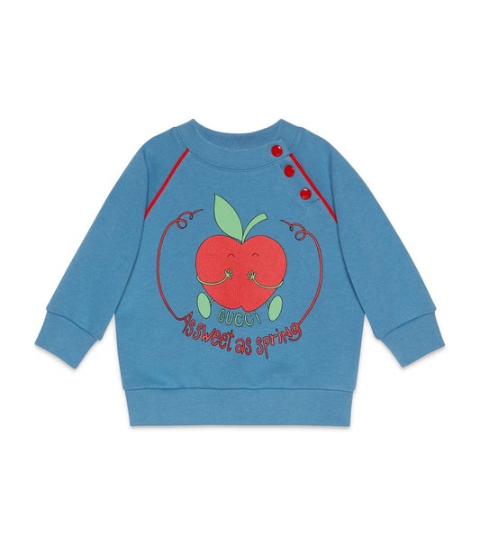 Cotton Apple Print Sweatshirt (6-24 Months) - McGrocer
