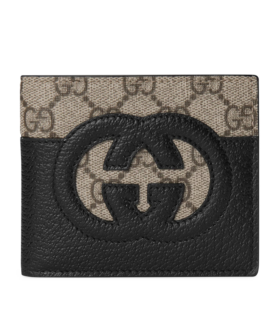 Leather and Canvas Interlocking G Wallet