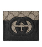 Leather and Canvas Interlocking G Wallet Miscellaneous Harrods   