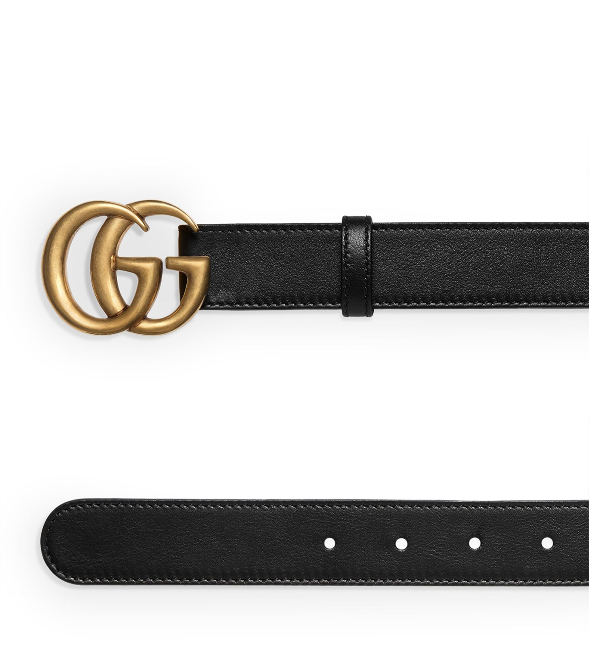 Leather Double G Belt GOODS Harrods   