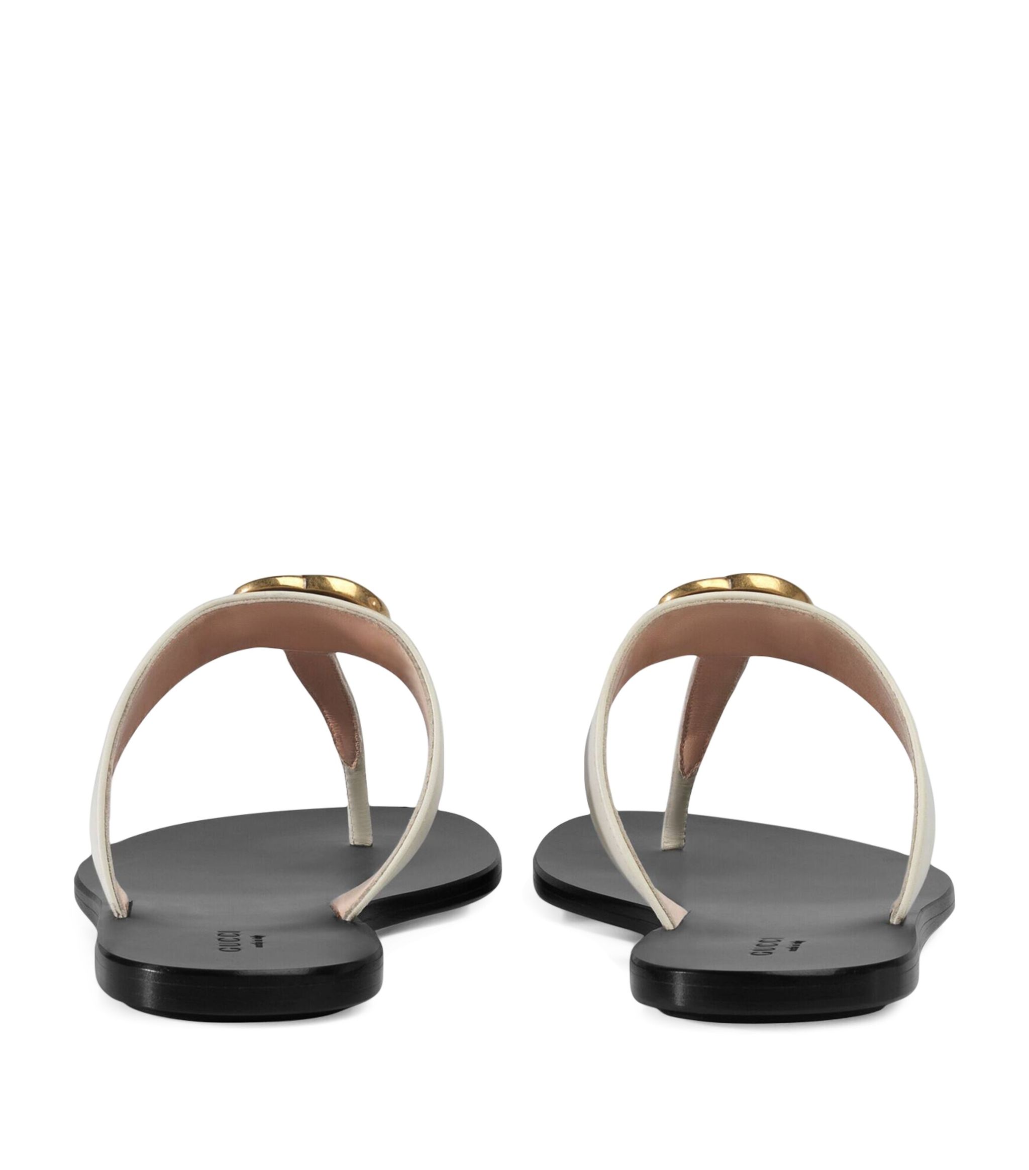 Gucci Double G Leather Sandals - Farfetch