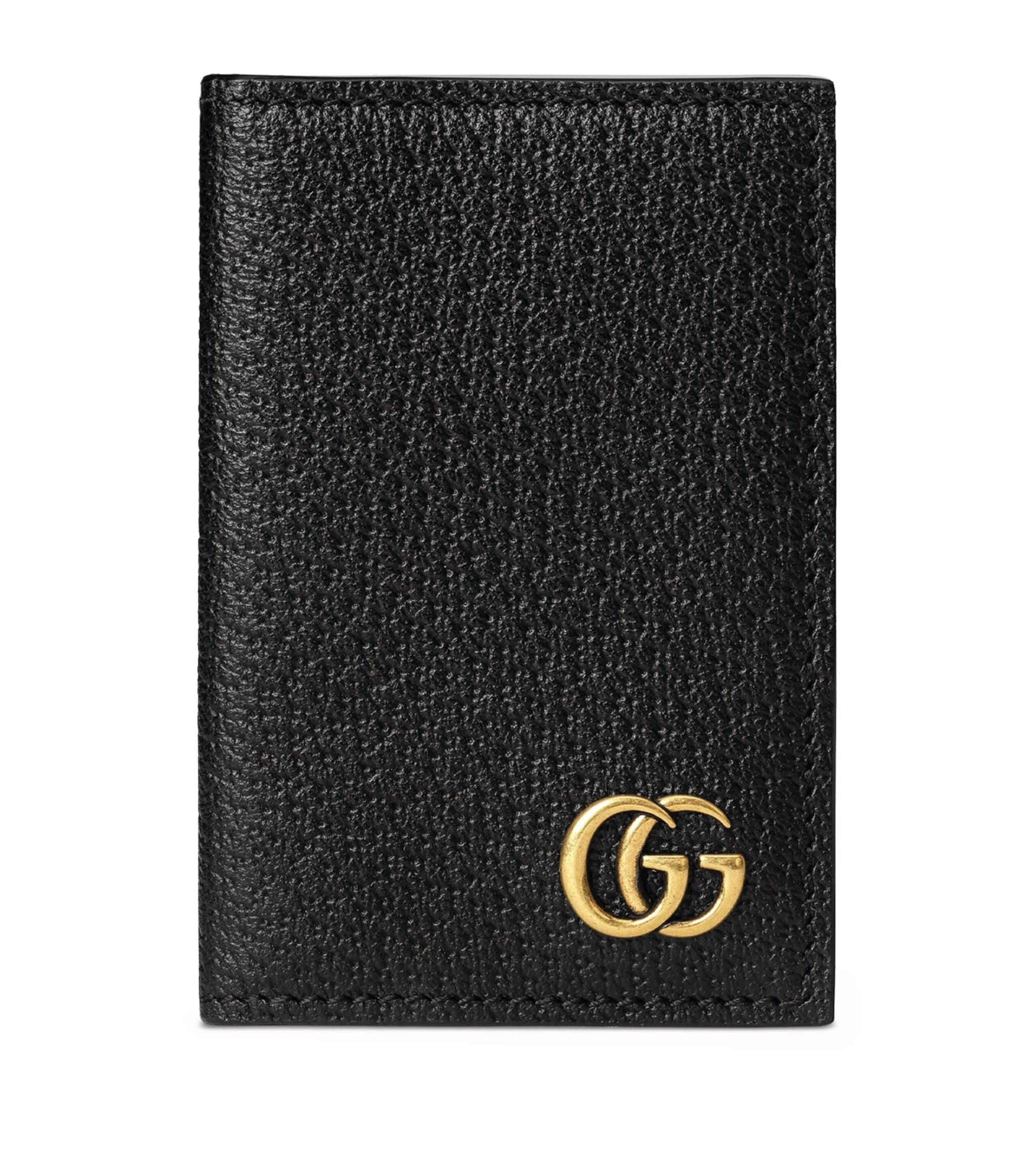 Leather GG Marmont Card Holder GOODS Harrods   