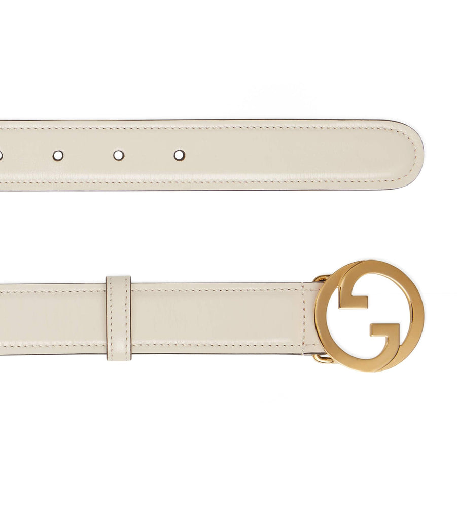 Leather Interlocking G Belt