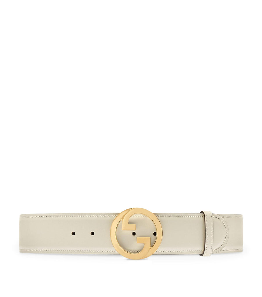 Leather Interlocking G Belt