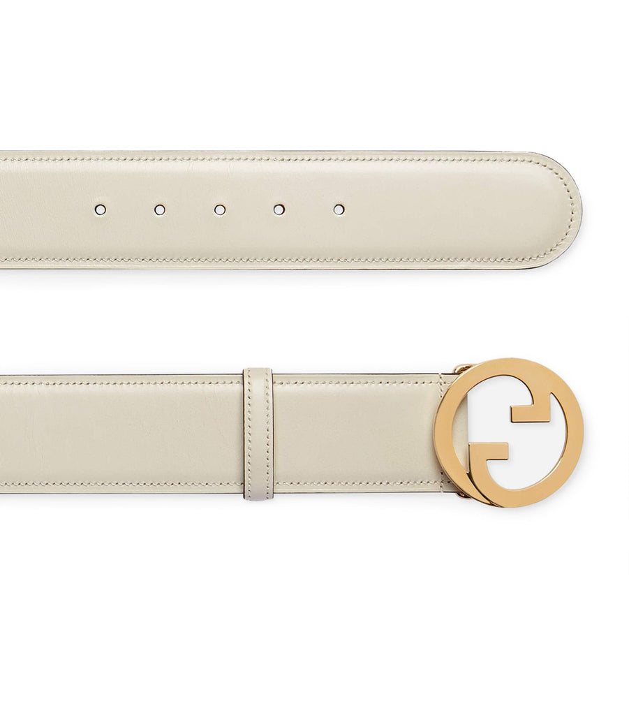 Leather Interlocking G Belt