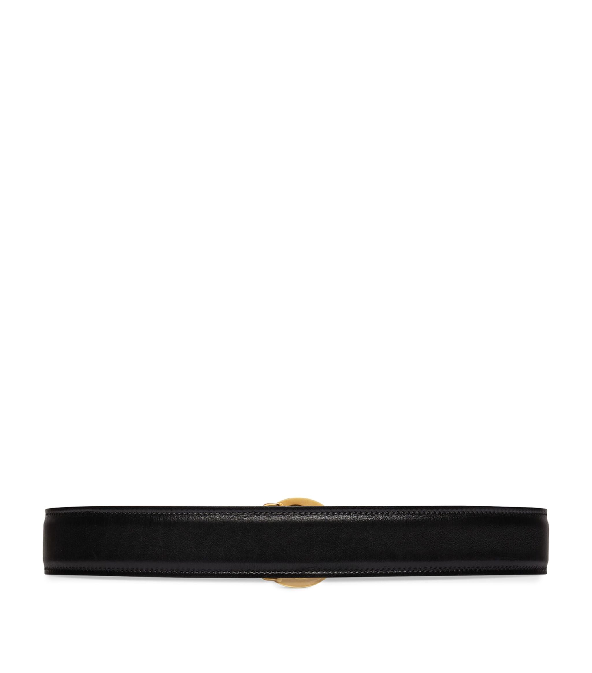 Leather Interlocking G Belt GOODS Harrods   