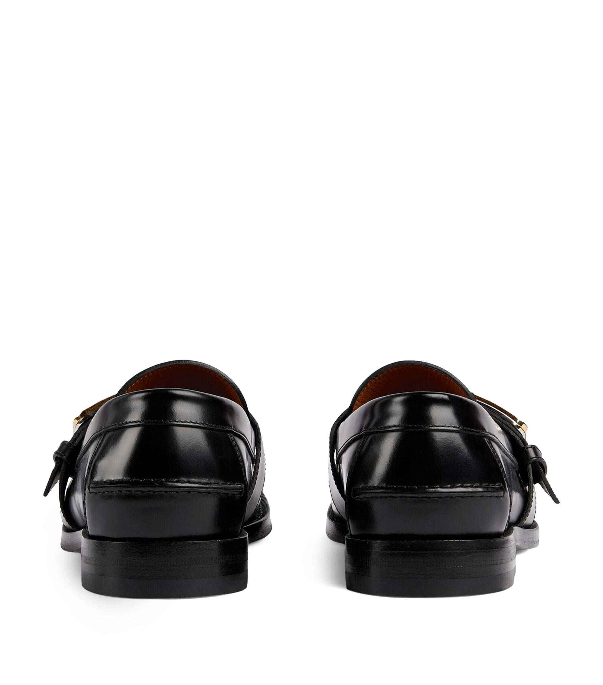 Leather Interlocking G Loafers GOODS Harrods   