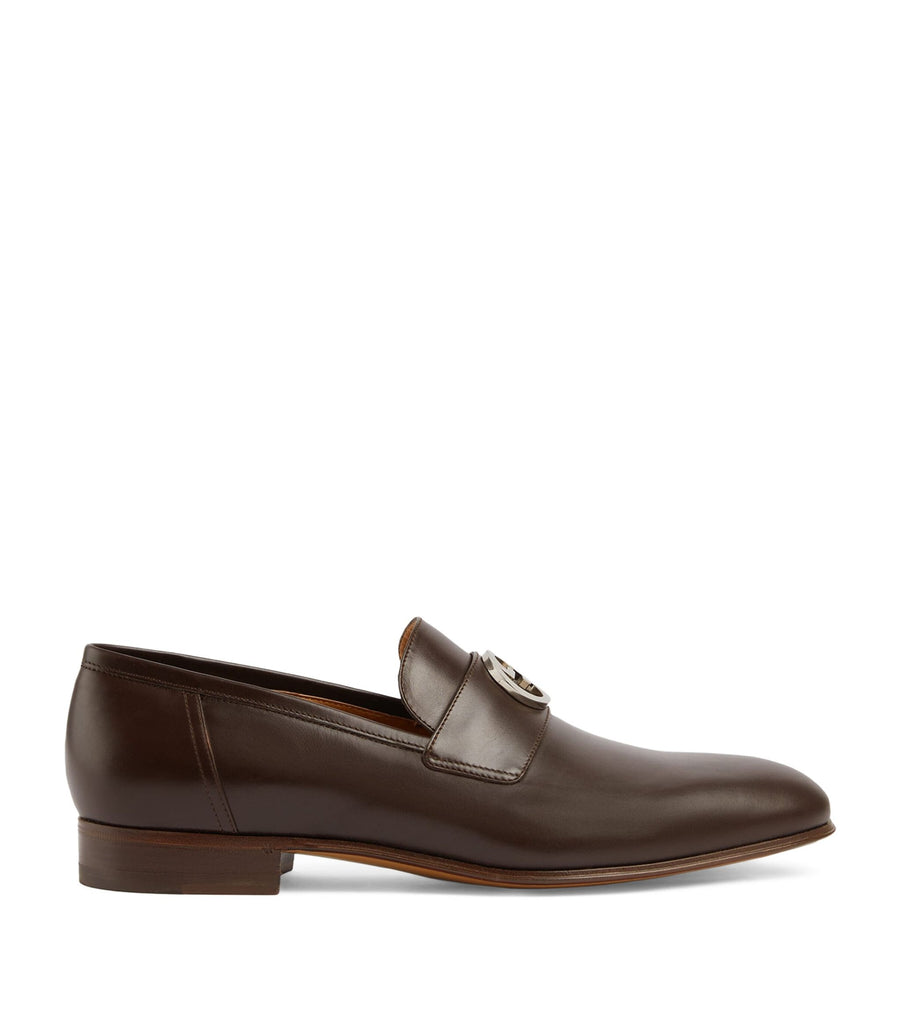 Leather Interlocking G Loafers