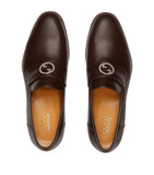 Leather Interlocking G Loafers GOODS Harrods   