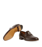 Leather Interlocking G Loafers GOODS Harrods   